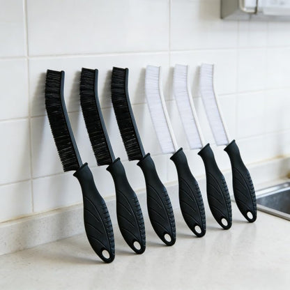 Gap Cleaning Brush Set 6-Pack Widening Handle Hard Bristles for Tile Seams, Kitchen and Bathroom Use, A1 - color: A1