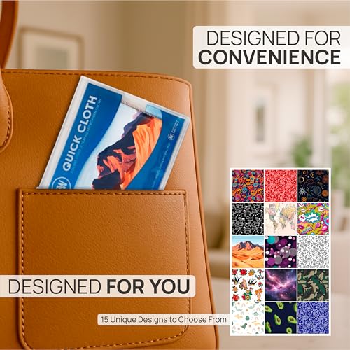 Microfiber Wholesale Quick Cloth Glasses Cleaning Cloths–8x8 Desert 1-Pack with Case | Double-Sided Lens Cleaner for Eyeglasses, Camera, Screens & Glass | Reusable Microfiber Glass Polishing Cloths - color: Desert, size: 8"x8"