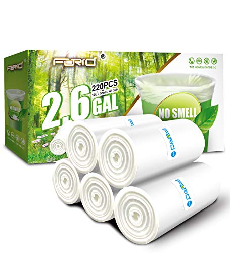 Small Clear Trash Bags – FORID 2.6 Gallon Garbage Bags Wastebasket Bin Liners 220 Count Plastic Trash Bags for Bathroom Bedroom Office Garbage Can (220 count) - style: 2.6 Gal (220 Count)