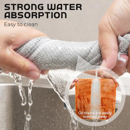 Pousbo Multipurpose Wire Dishwashing Rags, 2024 New Metal Wire Dishwashing Cloths Towels Scrubs Cleans, Premium Scrubbing Wire Dishwashing Rags Non-Scratch Wire Dishcloth for Dishes, Sinks (20)
