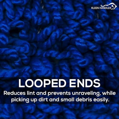 KLEEN HANDLER 3 Pack of 36 Inch Microfiber Dust Mop, Large Washable Commercial Mop Head Replacement, Sweeper, Janitorial Supplies, Blue - color: Blue - 36 Inch, size: 3 Pack