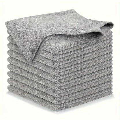 Generic Kitchen Towel, Ultra-fine Fiber Light Gray Cleaning Cloth Set, Absorbent, Soft and Cloth, Ultra Soft Absorbent Microfiber Cleaning Rags (10Pcs) - size: 10Pcs