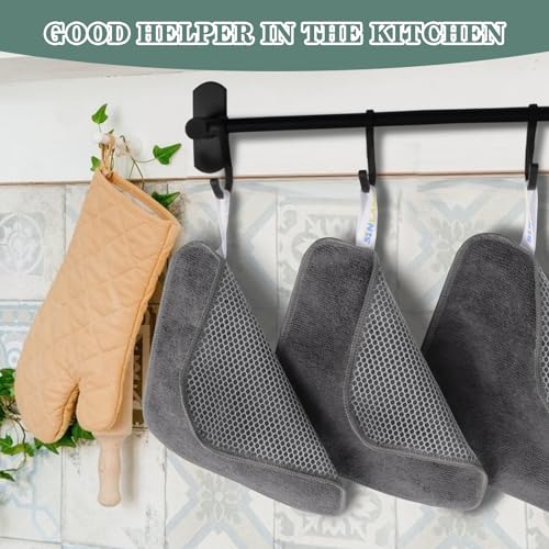 SINLAND Microfiber Dish Cloth for Washing Dishes Dish Washing Rags Best Kitchen Washcloth Cleaning Cloths Wash Cloths with Poly Scour Side 7.87Inchx7.87Inch 10 Pack Grey - color: Grey, size: 7.87inchx7.87inch 10pack