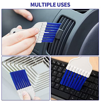 4 Packs Air Conditioner Condenser Cleaning Brush Refrigerator Coil Brush HVAC Coil Cleaner Brush Small Plastic Whisk Brush (Blue) - color: Blue