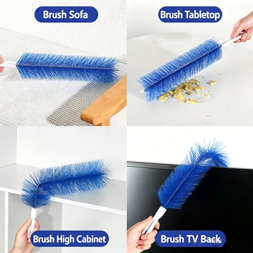 2PCS Bendable Microfiber Head,Reusable Dust Remover, Fan Cleaning Brush Duster, for Electric and Blind, Reusable Microfiber Dust Collector, Non-disassembly Cleaning