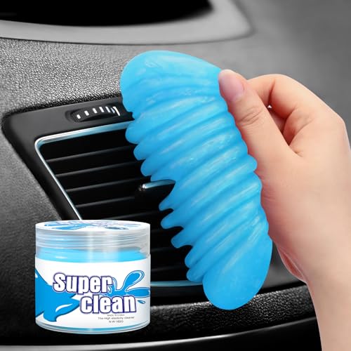 TeSabMi Car Cleaning Gel Car Cleaning Putty Car Putty Car Interior Cleaner Car Slime Car Detailing Kit Car Accessories Gifts for Men Women Stocking Stuffers Light Blue - color: Light Blue