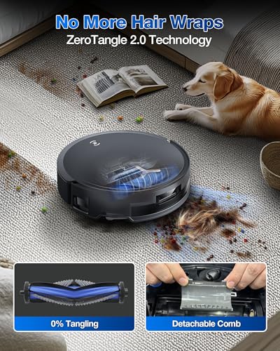 ECOVACS DEEBOT T50 MAX Robot Vacuum and Mop,18,500Pa Blast Suction,12-in-1 Omni Station,18mm Auto Mop Lift, Zero Tangle, TruEdge Edge Cleaning, Perfect for Pet Hair, Carpets & Hard Floors