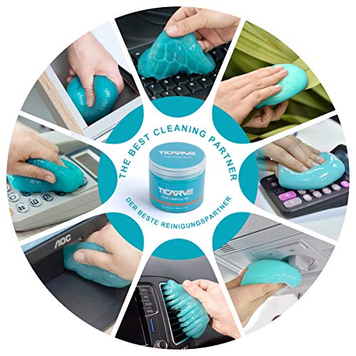 TICARVE Cleaning Gel for Car Detail Tools Car Cleaning Automotive Dust Air Vent Interior Detail Putty Universal Dust Cleaner for Auto Laptop Car Slime Cleaner - color: Blue
