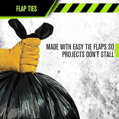 Aluf Plastics 55 Gallon Trash Bags Heavy Duty - (Huge 200 Pack) - 2.0 MIL Thick (equiv) - 38" x 58" - Garbage Bags for Toter, Contractors, Lawn, Leaf, Commercial, Kitchen, Industrial - style: 55-60 Gal, 2 Mil Equiv, 200 Count