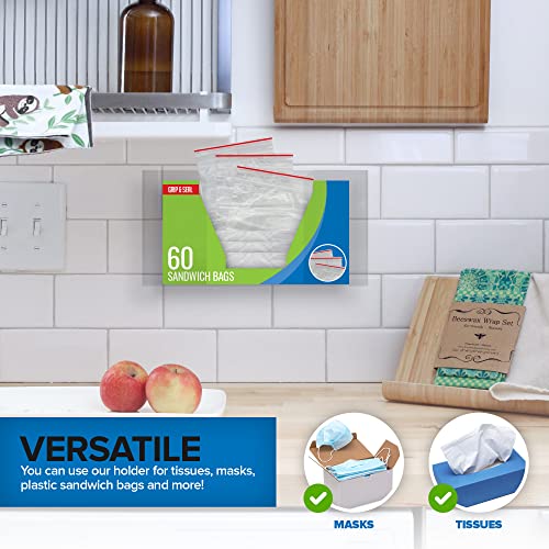 Stock Your Home Single Acrylic Gloves Dispenser (2 Pack) Tissue Box Shelf, Glove Holder Wall Mount, for Kitchen, Cleaning Closet, Lab, Exam, Office - size: 2 Count, style: Single Stack