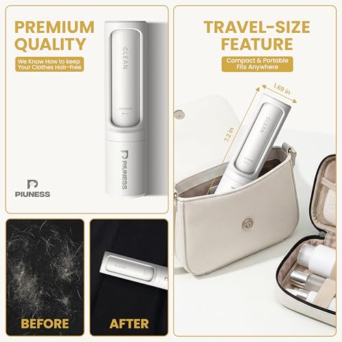 Pet Hair Remover Roller – Reusable Lint Roller for Cat & Dog Hair on Furniture, Couch, Carpet, Car & Bedding – Portable, Eco-Friendly - color: White