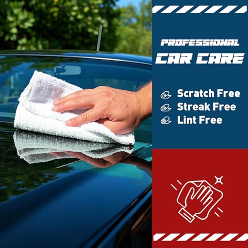 TEAWOO White Microfiber Cleaning Cloths Bulk-400 Pack, Microfiber Towels Bulk, Towels for Cars, Cleaning Rags White (12x12 inches) - color: White, size: 400 Pack