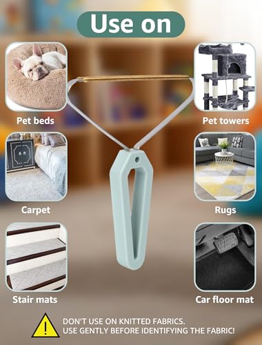 1 PCS Pet Hair Removal Tool, Fuzz Lint from Carpet, Rug, and Furniture – Effective Rake,Scraper,Shaver and Brush – Lint Cleaner and Pro Pet Hair Remover – Ideal for Pet Towers,Couch,Car - color: Turquoise, size: 1 PCS