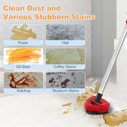 2 Pack Upgrade Scrub Brush for O Cedar Rinseclean 2 Tank,Hard Bristle Scrub Brush Attachment,Scrubber Mop Head for Bathroom Kitchen Wall Tile Floor Cleaning, Not for 1 Tank