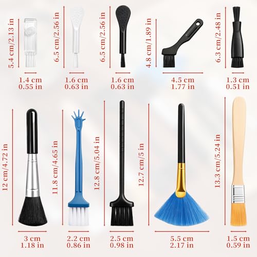 Keyboard Cleaner - 10 Pcs Mini Anti Static Laptop Cleaning Kit - Nylon Dust Brushes for Keyboard, Computer Motherboard, Fans, Camera & Small Spaces Electronic Devices