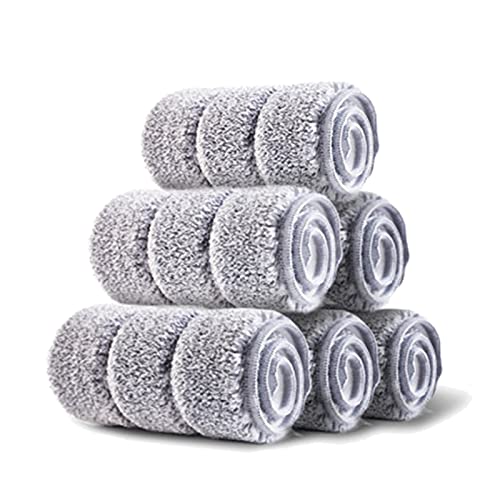 18 Inch Microfiber Floor mop Pads 6 Pack Microfiber Mop Replacement Heads for Wet Dry Mops Premium Floor Cleaning Pads Reusable Best Home Cleaning mops dust Hardwood Tile Kitchen - color: 18 Inch Gray Pads