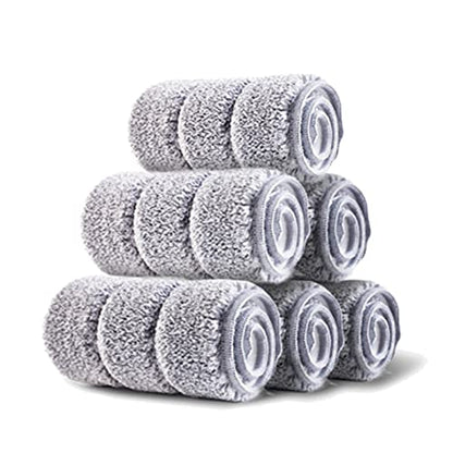 18 Inch Microfiber Floor mop Pads 6 Pack Microfiber Mop Replacement Heads for Wet Dry Mops Premium Floor Cleaning Pads Reusable Best Home Cleaning mops dust Hardwood Tile Kitchen - color: 18 Inch Gray Pads