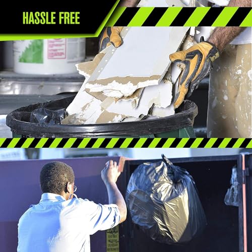 Aluf Plastics RCT-60XX Star Sealed Coreless Rolls with E-Z Tie Flap Closure, 60 gal, Polyethylene, 38" x 58", Black (Pack of 100) - style: 55-60 Gal, 1.7 Mil Equiv, 100 Count