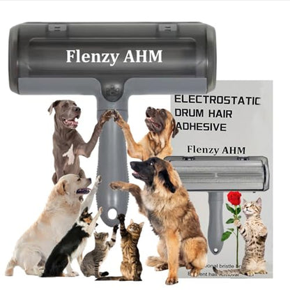 Pet Hair Remover Tool, Reusable Lint Roller Brush for Cat and Dog Hair and Fur Remover from Sofa, Couch, Furniture, Carpet, Bedding, Clothes and Car Seat. Waterproof, Portable and Easy to Clean-Grey - color: Gray