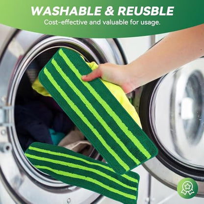 Mop Head Replacement for Libman Freedom Spray Mop - Washable Reusable Wet & Dry Cleaning - Microfiber Spray Mop Pads Refill for Multi-Surface Floor -12 Pack (Green） - color: Green 12 Pack - Better Cleaning