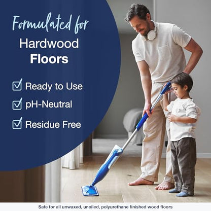 Bona Hardwood Floor Premium Spray Mop - Includes Wood Floor Cleaning Concentrate and Machine Washable Microfiber Cleaning Pad - Dual Zone Cleaning Design for Faster Cleanup - style: Premium Spray Mop: Concentrate Packet