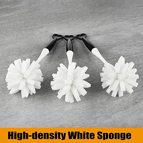 ALINK Bottle Glass Dish Sponge Cleaning Brush with Handle, Pack of 3