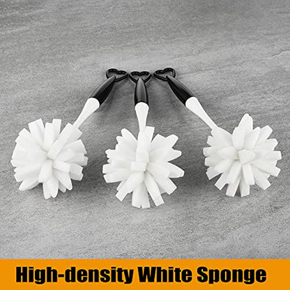 ALINK Bottle Glass Dish Sponge Cleaning Brush with Handle, Pack of 3