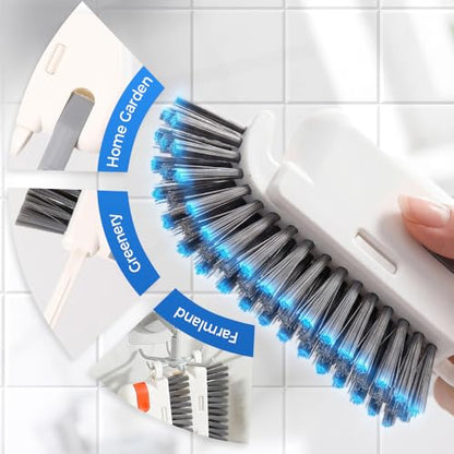 3-in-1 Removable Window Slot Brush,New Window Groove Cleaning Brush, Portable Window Track Cleaner Window Groove Cleaning Brush Tools with Hidden Scraper for Home Window Groove (Gray-1PC) - color: Gray-1pc