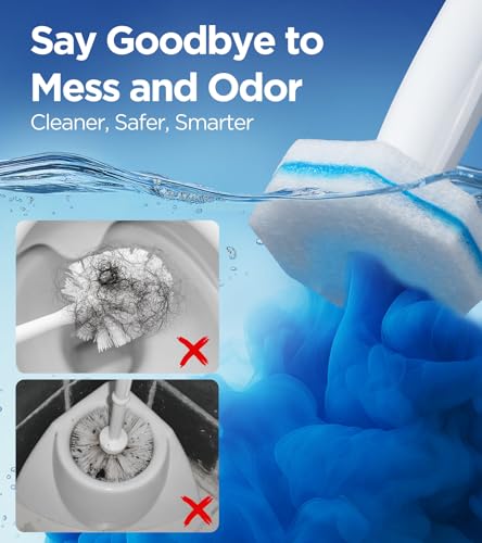 36 Count Toilet Wand Refills For Clorox Toilet Wand, 5X Cleaning Power Toilets Bowl Cleaners With Exclusive Formula, High-Density Disposable Toilets Brush Scrubber - No Falling Apart, Fresh Fragrance