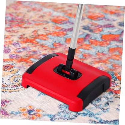 KICHOUSE Lightweight Manual Carpet Sweeper with Height Non-Electric Handheld Vacuum for Efficient Pet Hair Removal Carpets and Floors