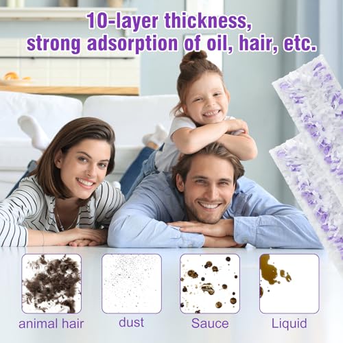 40 Pack Disposable Power Mop Refills Pads Compatible with Swiffer Power Mop,Spray Wet Pads Refill,Disposable Spray Mopping Pads Refills for Multi-Surface Floor Cleaning - color: 40 Count Purple