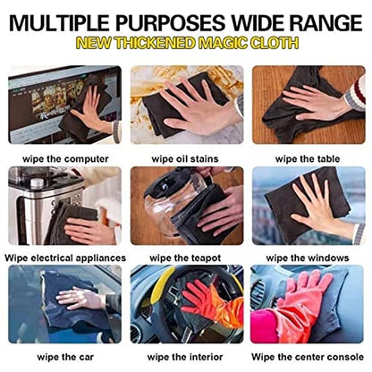 2023 New Thickened Magic Cleaning Cloth, Reusable Thicken Magic Fiber Microfiber Cleaning Cloth, Cleaning Cloths Rags for House Washable, Lint Free Microfiber Cleaning Cloth for TV Cars Windows (10PC) - color: 10pc
