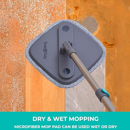True & Tidy® 6Pack Replacement Microfiber Pads, 9" Extra Thick Reusable Refills for SPIN-800 TrueClean Mop & Bucket, Compatible with M16 & Most Square Spin Mop Systems, Machine Washable Up to 100X