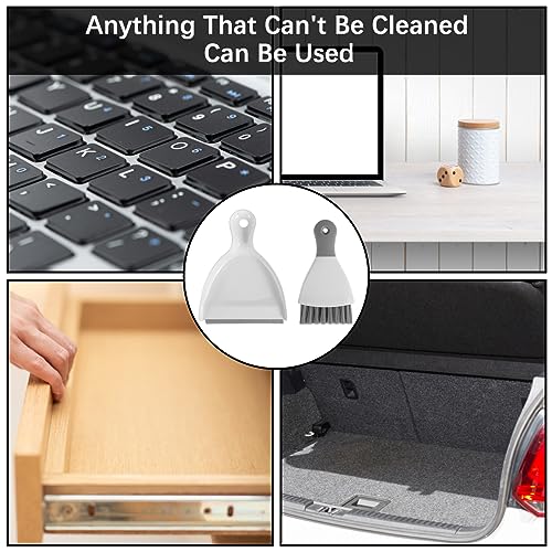 Mini Dustpan and Brush Set Portable Table Top Cleaning Brush and Dustpan Set Dining Table Crumb Sweeper with Soft Bristles Multipurpose Desktop Keyboard Cleaning Tools for Home Office