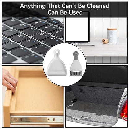 Mini Dustpan and Brush Set Portable Table Top Cleaning Brush and Dustpan Set Dining Table Crumb Sweeper with Soft Bristles Multipurpose Desktop Keyboard Cleaning Tools for Home Office