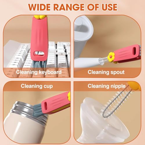 3 in 1 Cup Lid Cleaning Brush, Multifunctional Cleaning Brush Portable Cup Lid Cleaner for Bottle Gap Tight Spaces Cup, Portable Cup Lid Cleaner, 1 Pcs Blue - color: 1pcs Blue