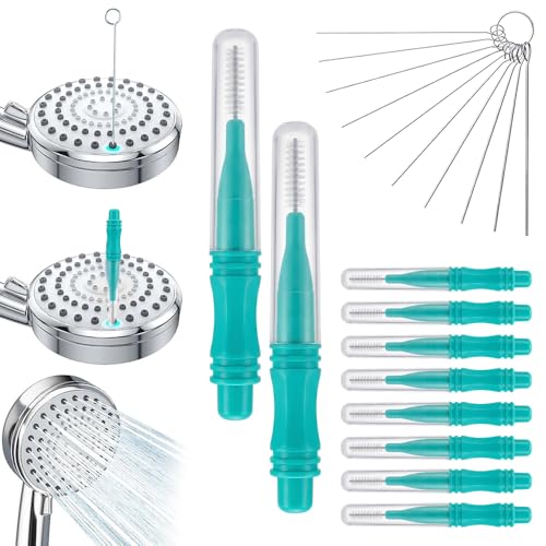 Shower Head Cleaning Brush for Small Holes, 10 Pack Multifunctional Crevice Cleaner with Nylon Bristles for Bathroom Accessories, Sink Faucet & Phone Speaker Grille (Green-30pcs) - color: Green-30pcs