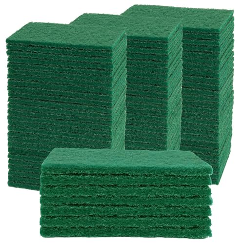 YoleShy 40 Pcs Scouring Pad, Dish Scrubber Scouring Pads,4 x 6 inch Green Reusable Household Scrub Pads for Dishes, Kitchen Scrubbers & Metal Grills - color: 40 Pcs