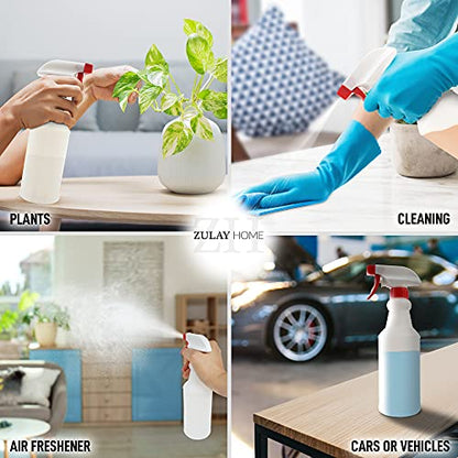 Zulay Home 24 oz Spray Bottle - Heavy Duty Cleaning Spray Bottles For Cleaning Solutions - Leakproof Cleaning Spray Bottle Set with Adjustable Nozzle & Spring Loaded Trigger (2 Pack) - size: 2 Pack - 24oz
