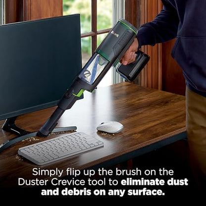 Shark PowerBoost Cordless 2-in-1 Car/Home Handheld PowerVac, Powerful Suction, 40 Minute Runtime, Portable, 3 Cleaning Modes, LED Screen, Furfins Tool, Duster Crevice Tool, Charcoal, BH102 - style: PowerBoost