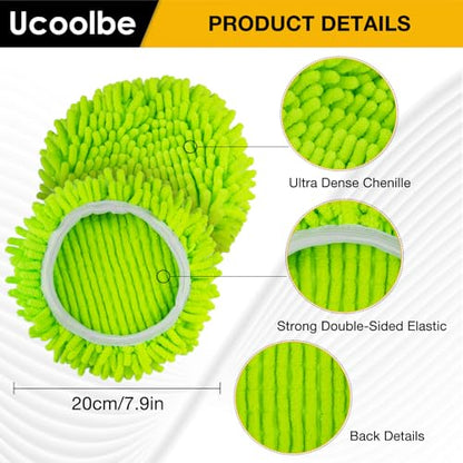 Chenille Duster Mop Head Compatible with O Cedar Mop Easywring 1-Tank System, Microfiber Chenille Mop Pads Spin Mop Refill for Dry & Wet Use, 3 Pack - size: 1-Tank Mop Refills(3pcs)