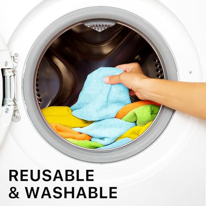 Simple Houseware Microfiber Cleaning Cloth 50 Pack, 12" x 16", 4 Colors - size: 50-Pack