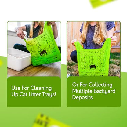 Certified Home Compostable Cat Litter Bags For Poop - 10% to Charity - Cornstarch-Based - For Cleaning Up Litter Trays - NF T51-800 Compliant - 30 Extra Large Disposable Bags - size: 1 Count (Pack of 30)