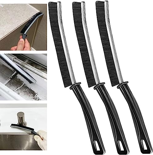 Cleaning Brushes Hand-held Crevice Cleaning Tool, 6PCS Hard-bristled Window Groove Cleaning Brush, Dead Corners Grout Brushes of Bathroom Kitchen Tiles for Blind, Baseboard, Fan, Sliding Door Track