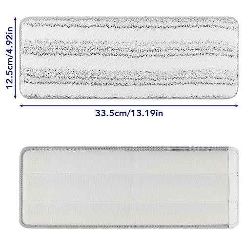 Microfiber Cleaning Pads: 10 Pack 13" X 4.9" Washable for Floor Cleaning Compatible with Tethys & Most 13 Inch Flat Mops - Replacement for Mop Bucket Set - color: 10 Packs - 5 Scrubby 5 Soft