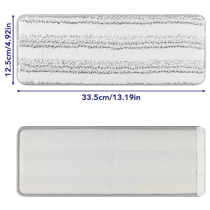 Microfiber Cleaning Pads: 10 Pack 13" X 4.9" Washable for Floor Cleaning Compatible with Tethys & Most 13 Inch Flat Mops - Replacement for Mop Bucket Set - color: 10 Packs - 5 Scrubby 5 Soft