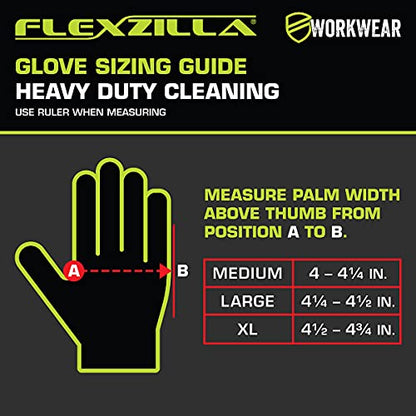 Flexzilla Pro GC400PM Heavy Duty Cleaning, Neoprene, 13, Black, Long Cuff Gloves, Medium - size: Medium