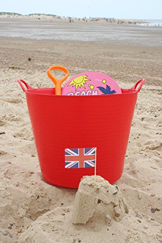 Red Gorilla Large Flexible Plastic Tub, Toy Storage, Laundry, Gardening & More, 38 Liter/10 Gallon, Red - color: Red