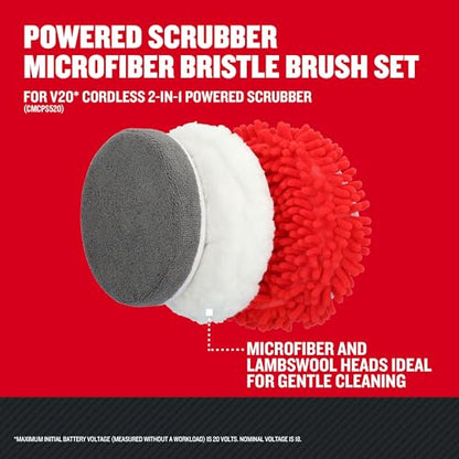 CRAFTSMAN Power Scrubber Microfiber Brush Set for V20 Cordless 2-in-1 Power Scrubber (CMCPSMFB) - style: Microfiber Brush Set