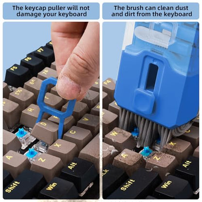 All-in-1 Keyboard Cleaner and Laptop Cleaning Kit - Professional Computer Screen-Safe Tools for MacBook and Electronics - Portable Brush Set for Gamers and Remote Professionals, SkyBlue - color: SkyBlue